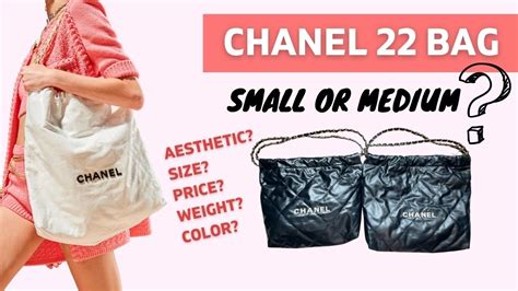 chanel 22 sizes|chanel 22 size comparison.